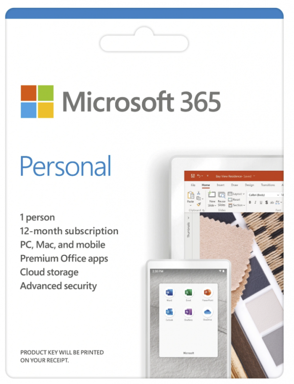 Phần mềm Office Microsoft 365 Personal ESD EP2-32313 - Key bản quyền (1 người/ 5 thiết bị/ 12 tháng)